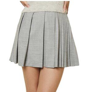 Solid and Striped Bonnie Mini Skirt Gray Medium